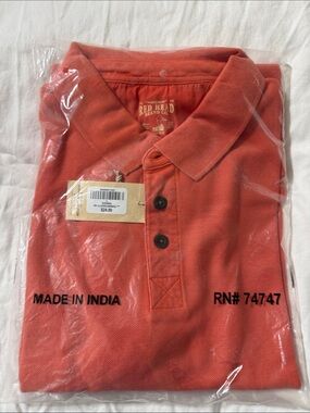 RedHead Men's Coral-Red Polo Shirt